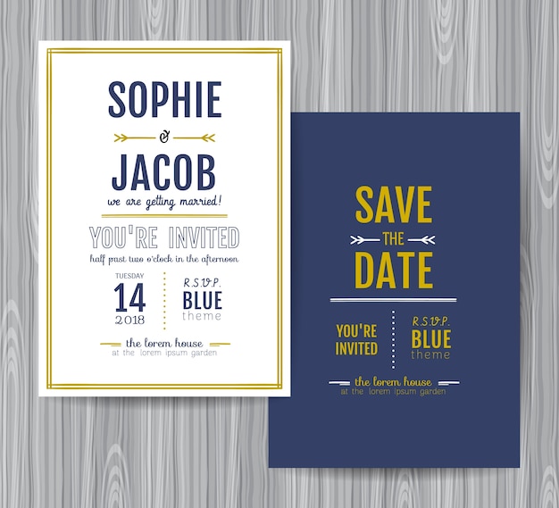 Modèle De Conception D'invitation De Mariage.