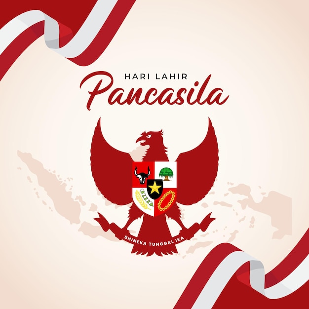 Modèle De Conception De Jour De Pancasila Anniversaire Hapyy