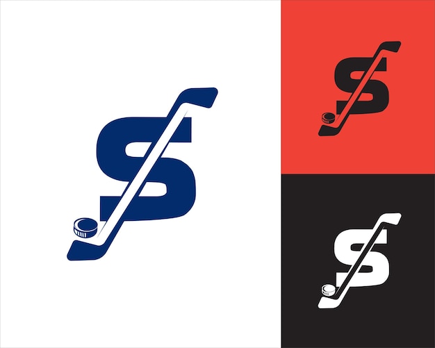 Modèle De Conception De La Lettre S Du Logo Du Hockey