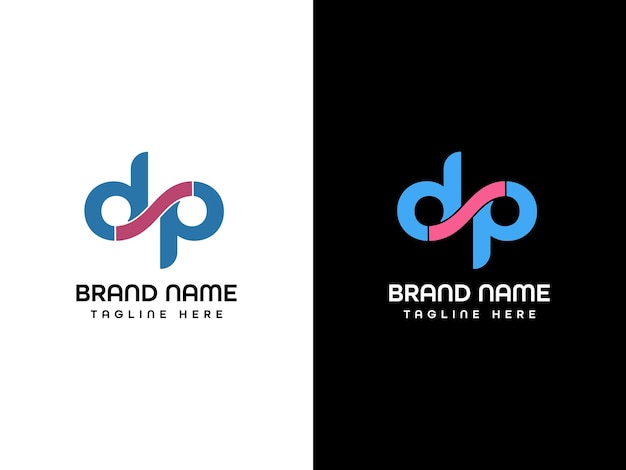 Modèle de conception des lettres du logo DP