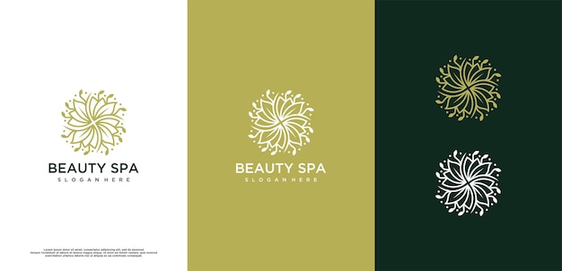 Modèle De Conception De Ligne De Salon De Beauté Et Spa Féminin