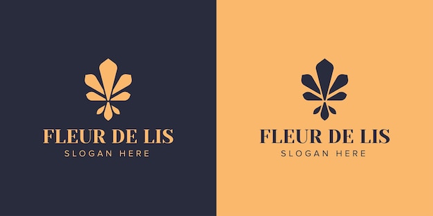 Vecteur modèle de conception de logo abstrait fleur de lis