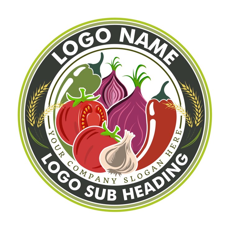 Vecteur modèle de conception de logo agricole
