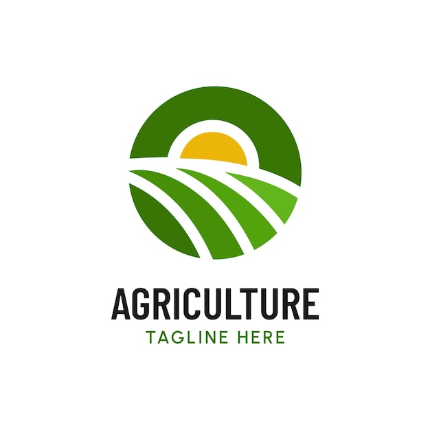 Modèle de conception de logo agricole