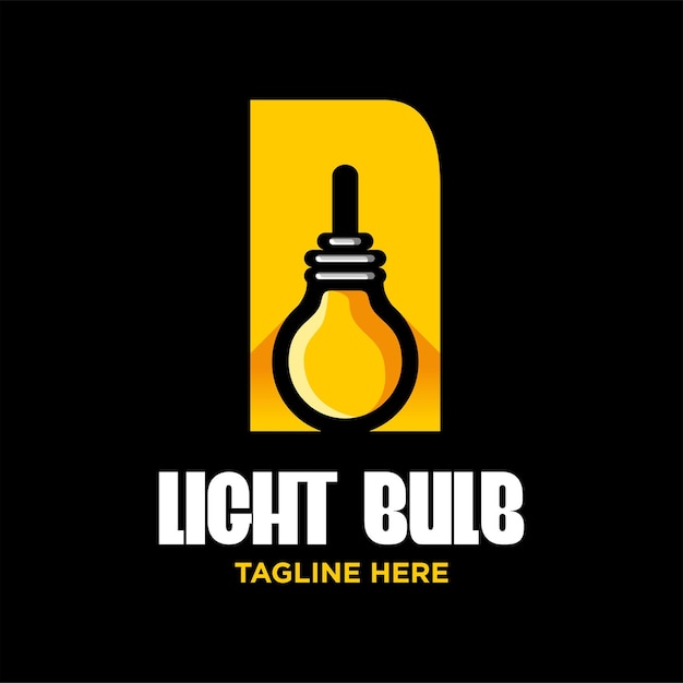 Vecteur modèle de conception de logo d'ampoule lettre n inspiration illustration vectorielle