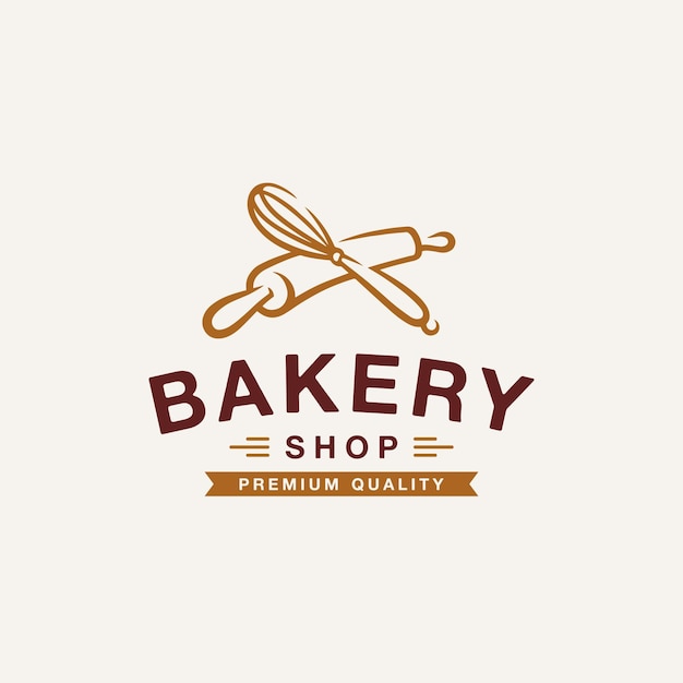 Vecteur modèle de conception de logo de boulangerie.