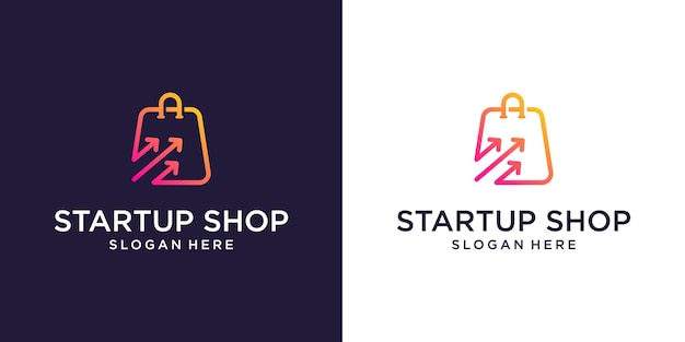 Modèle de conception de logo de boutique en ligne