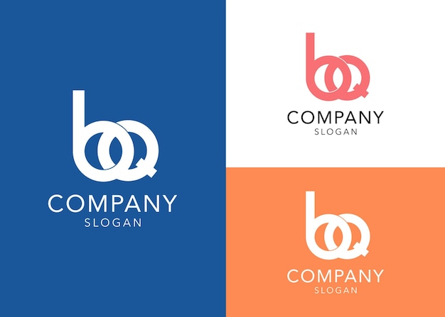 Modèle De Conception De Logo Bq Initiales De Monogramme De Collection