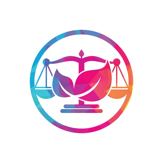 Vecteur modèle de conception de logo de cabinet d'avocats de la nature concept de logo green scales