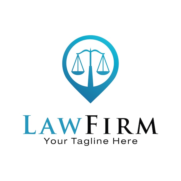 Modèle de conception de logo de cabinet d'avocats