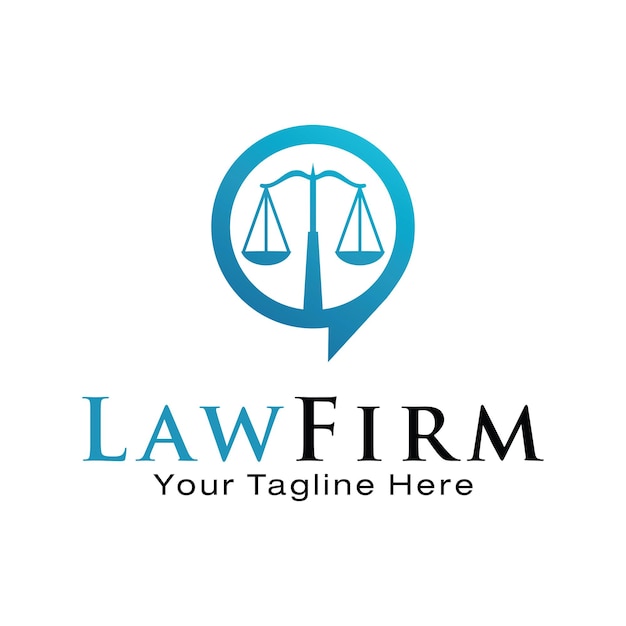 Modèle de conception de logo de cabinet d'avocats