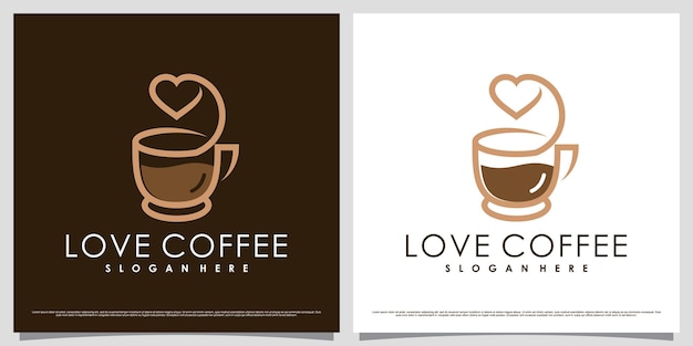 Modèle De Conception De Logo De Café Avec élément Créatif Et Concept Unique