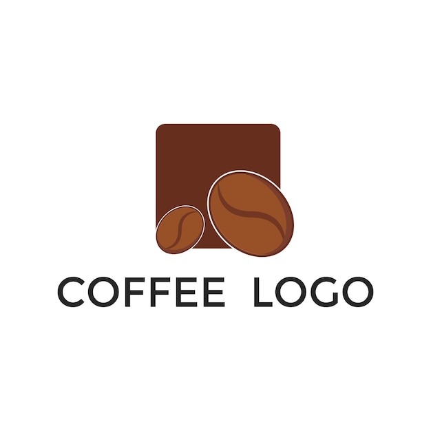 Modèle de conception de logo de café moderne