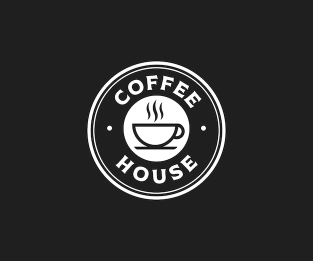 Vecteur modèle de conception de logo de café et de thé moderne