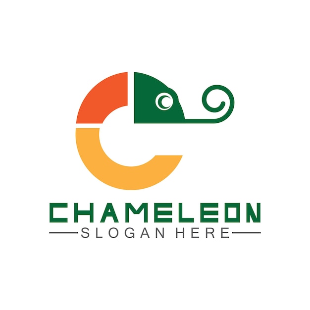 Vecteur modèle de conception de logo caméléon illustration vectorielle