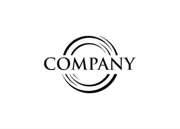 Modèle de conception de logo cercle abstrait