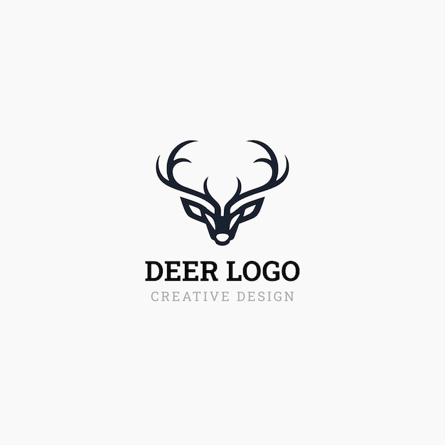 Modèle de conception de logo de cerf