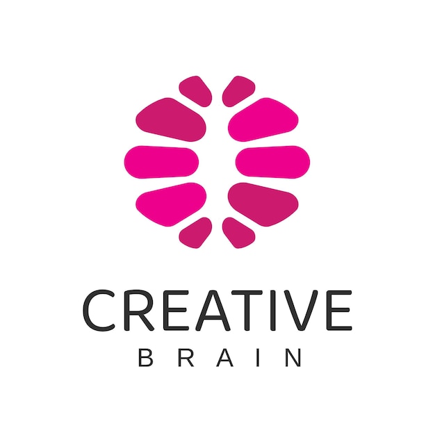 Modèle De Conception De Logo De Cerveau Créatif