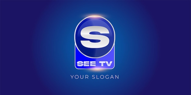 Modèle De Conception De Logo De Chaîne De Télévision Professionnelle