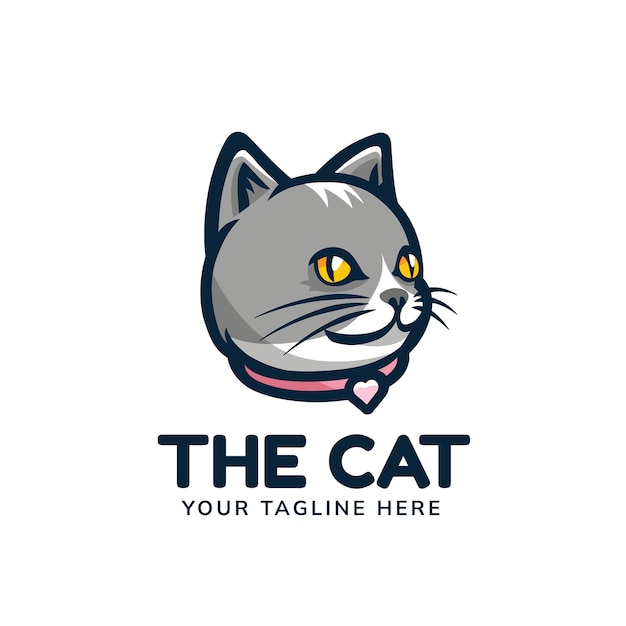 Modèle De Conception De Logo De Chat