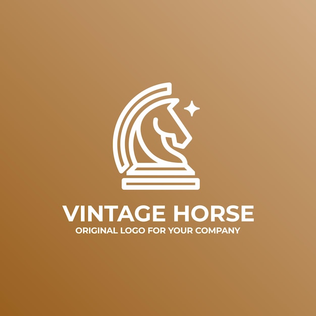 Modèle De Conception De Logo De Cheval Unique Créatif