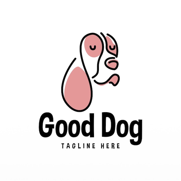 Modèle de conception de logo de chien Concept de logo animal Vecteur de concept de conception de logo pour animaux de compagnie