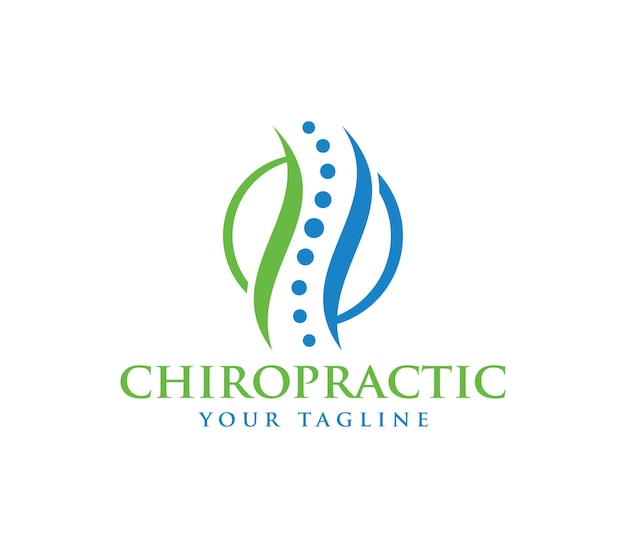 Vecteur modèle de conception de logo chiropratique