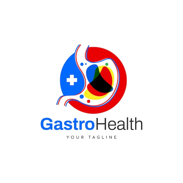 Modèle de conception de logo de clinique gastro-intestinale médicale