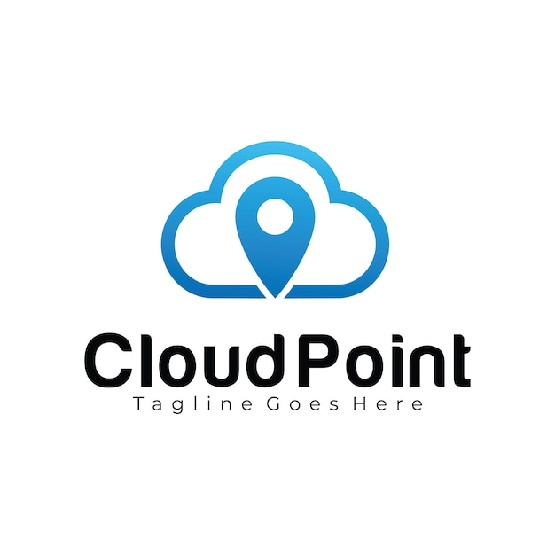 Modèle De Conception De Logo Cloud Point