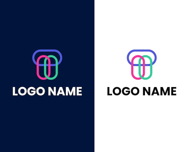 Modèle De Conception De Logo Coloré Lettre T