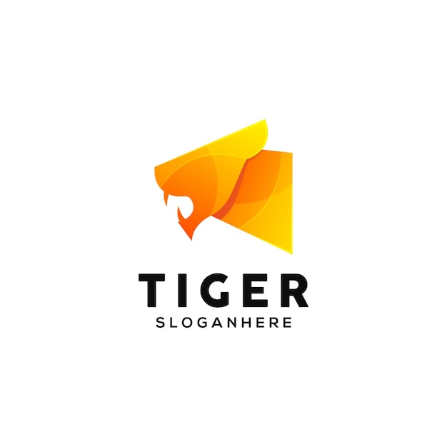 Modèle De Conception De Logo Coloré Tigre