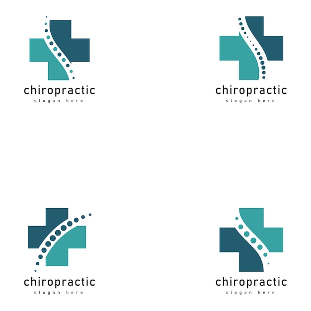 Modèle de conception de logo de concept de chiropratique créative