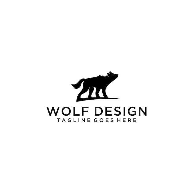 Modèle De Conception De Logo De Concept Créatif De Loup
