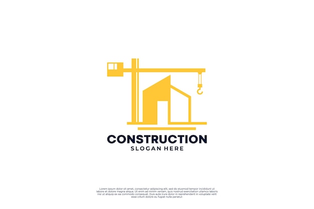 Modèle de conception de logo de construction de bâtiments