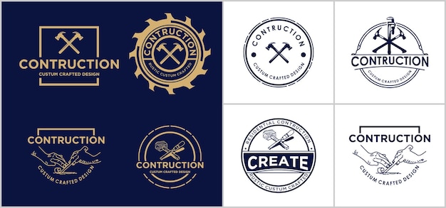 Modèle De Conception De Logo De Construction Créative