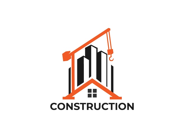 Vecteur modèle de conception de logo de construction