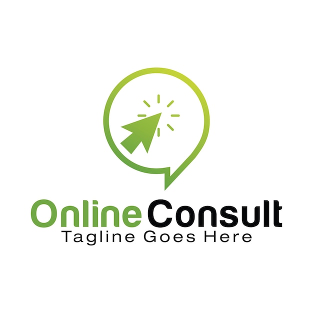 Modèle De Conception De Logo De Consultation En Ligne