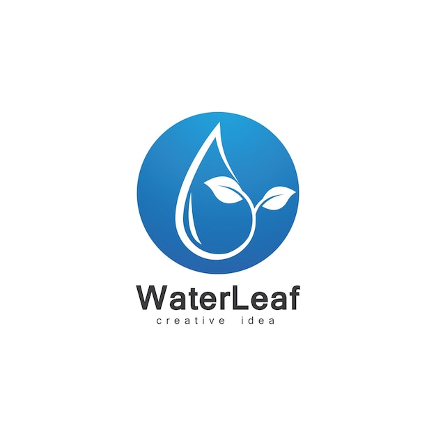 Modèle De Conception De Logo Creative Drop Water And Leaf Concept
