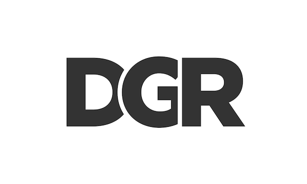 Modèle de conception de logo DGR avec un texte fort et moderne en gras Logotype vectoriel initial basé sur une typographie simple et minimale Identité d'entreprise à la mode