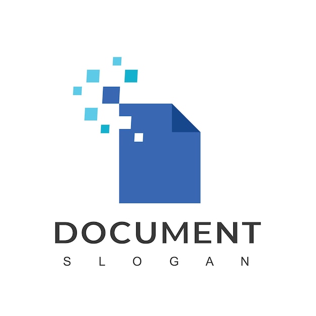 Vecteur modèle de conception de logo de document numérique