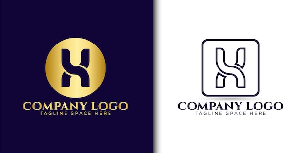 Modèle De Conception De Logo Doré Business X