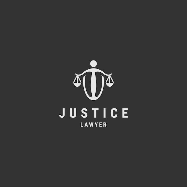 Vecteur modèle de conception de logo de droit de la justice