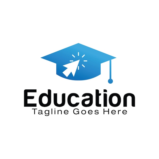 Modèle De Conception De Logo D'éducation En Ligne