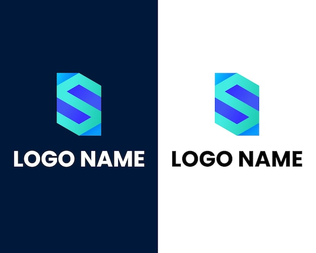 modèle de conception de logo d'entreprise moderne lettre s