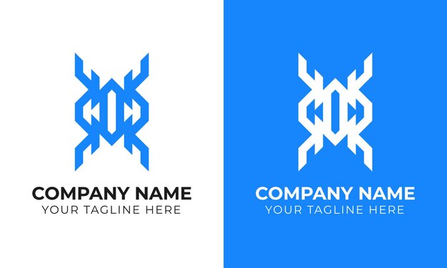 Modèle de conception de logo d'entreprise monogramme minimal moderne d'entreprise