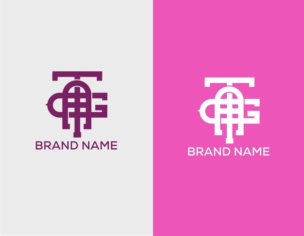 Modèle de conception de logo d'étiquette de lettre initiale de monogramme moderne