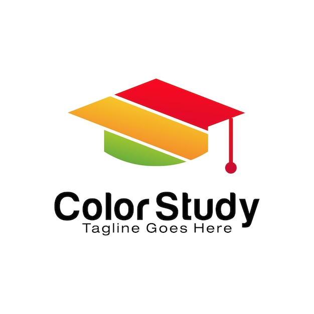 Modèle De Conception De Logo D'étude Colorée