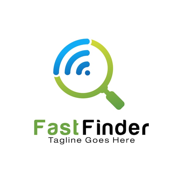 Modèle de conception de logo Fast Finder