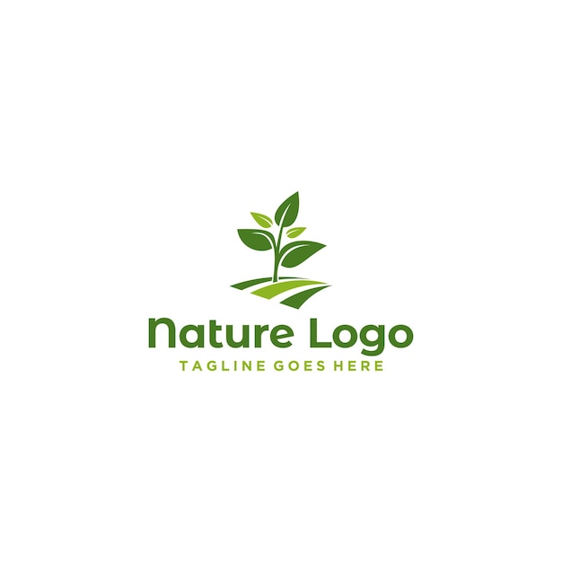 Modèle De Conception De Logo De Ferme Nature Verte