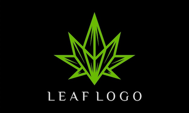 modèle de conception de logo feuille verte